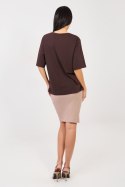 Spódnica Model RV-SD-A1058.71 Dark Beige - Rue Paris
