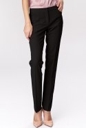 Czarne klasyczne spodnie damskie SD39 Black - Nife Czarne klasyczne spodnie damskie SD39 Black - Nife