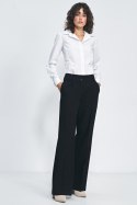 Czarne spodnie typu wide leg SD81 Black - Nife Czarne spodnie typu wide leg SD81 Black - Nife