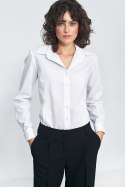 Elegancka biała koszula K71 White - Nife Elegancka biała koszula K71 White - Nife