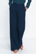Granatowe spodnie typu wide leg SD81 Navy - Nife Granatowe spodnie typu wide leg SD81 Navy - Nife
