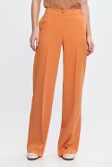 Spodnie wide leg z gumą w pasie SD113 Orange - Nife