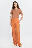 Spodnie wide leg z gumą w pasie SD113 Orange - Nife