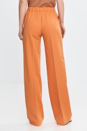 Spodnie wide leg z gumą w pasie SD113 Orange - Nife