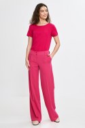 Spodnie wide leg z kantem SD112 Pink - Nife