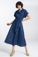 Sukienka jeansowa, luźna S242 Denim - Nife Sukienka jeansowa, luźna S242 Denim - Nife