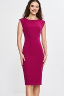 Sukienka z subtelnym dekoltem na plecach S266 Fuksja - Nife