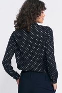 Wiskozowa koszula w groszki K69 Black - Nife Wiskozowa koszula w groszki K69 Black - Nife