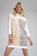 Sukienka Moddel M755 Ecru/Beige/Wzór 121 - Figl Sukienka Moddel M755 Ecru/Beige/Wzór 121 - Figl