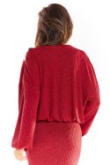 Sweter Damski Model A318 Bordo - awama Sweter Damski Model A318 Bordo - awama