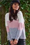 Sweter Damski Model A390 Pink - awama Sweter Damski Model A390 Pink - awama