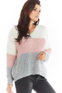 Sweter Damski Model A390 Pink - awama Sweter Damski Model A390 Pink - awama