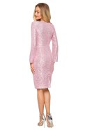 Sukienka Model MOE717 Powder Pink - Moe Sukienka Model MOE717 Powder Pink - Moe