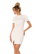 Sukienka Model MOE731 Śmietana - Moe Sukienka Model MOE731 Śmietana - Moe