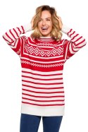 Sweter Damski Model MXS08 Red - Moe Sweter Damski Model MXS08 Red - Moe