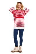Sweter Damski Model MXS08 Red - Moe Sweter Damski Model MXS08 Red - Moe