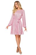 Sukienka Model MOE715 Powder Pink - Moe Sukienka Model MOE715 Powder Pink - Moe