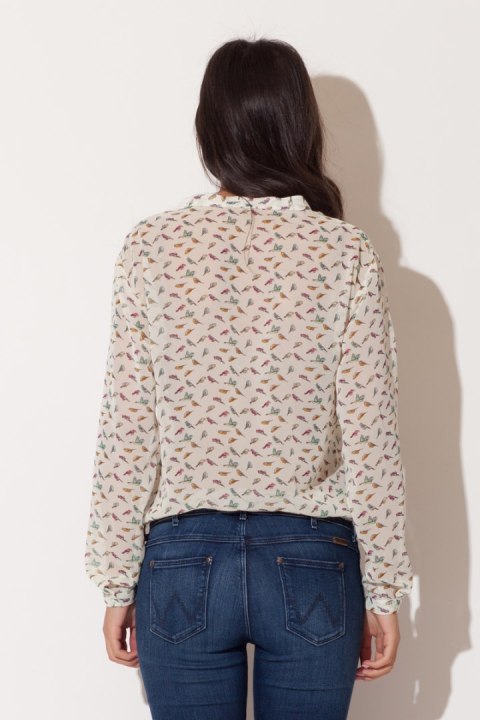 Koszula Damska Model K135 Ecru - Katrus Koszula Damska Model K135 Ecru - Katrus