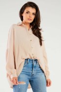 Koszula Damska Model M264 Beige - Infinite You Koszula Damska Model M264 Beige - Infinite You