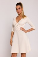 Sukienka Model MOE786 Śmietana - Moe Sukienka Model MOE786 Śmietana - Moe