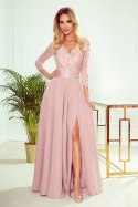 Sukienka Model Amber 309-4 Powder Pink - Numoco Sukienka Model Amber 309-4 Powder Pink - Numoco