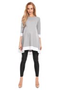 Sukienka Ciążowa Model 0125 Grey - PeeKaBoo Sukienka Ciążowa Model 0125 Grey - PeeKaBoo