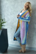 Sweter Kardigan Model 30087 Blue/Lila - PeeKaBoo Sweter Kardigan Model 30087 Blue/Lila - PeeKaBoo