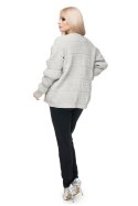 Sweter Kardigan Model 40022 Beige Melange - PeeKaBoo Sweter Kardigan Model 40022 Beige Melange - PeeKaBoo