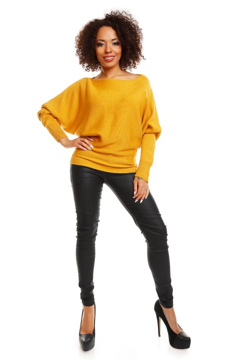 Sweter model 70003 Mustard - PeeKaBoo Sweter model 70003 Mustard - PeeKaBoo