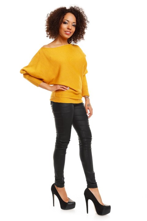 Sweter model 70003 Mustard - PeeKaBoo Sweter model 70003 Mustard - PeeKaBoo