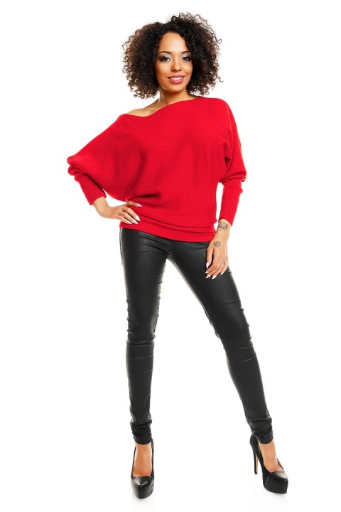 Sweter model 70003 Neon Coral - PeeKaBoo Sweter model 70003 Neon Coral - PeeKaBoo