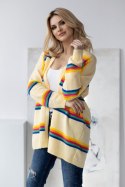 Sweter Kardigan Model 30090 Light Yellow - PeeKaBoo Sweter Kardigan Model 30090 Light Yellow - PeeKaBoo