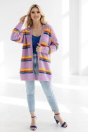 Sweter Kardigan Model 30090 Lila - PeeKaBoo Sweter Kardigan Model 30090 Lila - PeeKaBoo