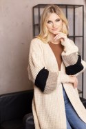 Sweter Kardigan Model 70041 Beige - PeeKaBoo Sweter Kardigan Model 70041 Beige - PeeKaBoo