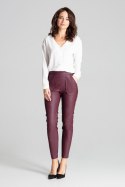 Spodnie Damskie Model L072 Bordo - Lenitif Spodnie Damskie Model L072 Bordo - Lenitif
