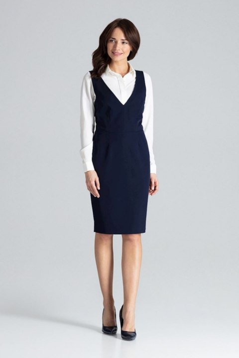 Sukienka Model L039 Navy - Lenitif Sukienka Model L039 Navy - Lenitif