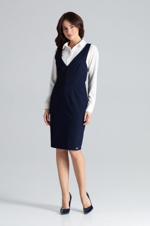 Sukienka Model L039 Navy - Lenitif Sukienka Model L039 Navy - Lenitif