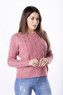 Sweter Damski Model Ramona M83049 Rose - Vittoria Ventini Sweter Damski Model Ramona M83049 Rose - Vittoria Ventini
