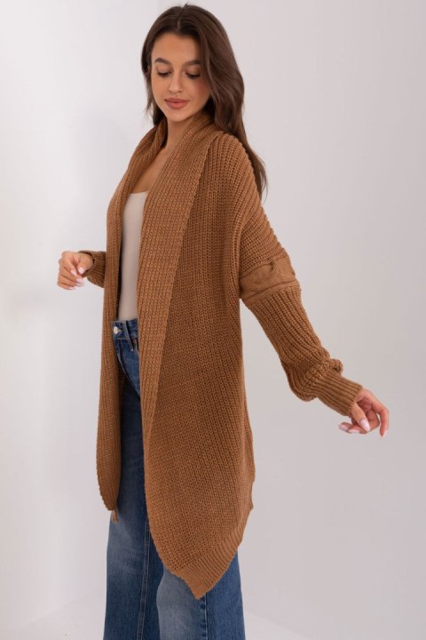 Sweter Kardigan Model TW-SW-BI-305.99P Brown - Och Bella Sweter Kardigan Model TW-SW-BI-305.99P Brown - Och Bella