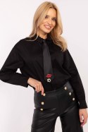 Koszula Damska Model DHJ-KS-9213-1.77P Black - Italy Moda Koszula Damska Model DHJ-KS-9213-1.77P Black - Italy Moda
