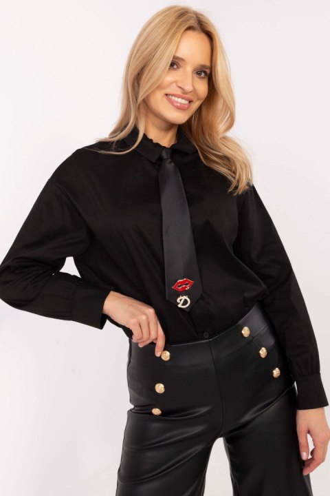 Koszula Damska Model DHJ-KS-9213-1.77P Black - Italy Moda Koszula Damska Model DHJ-KS-9213-1.77P Black - Italy Moda