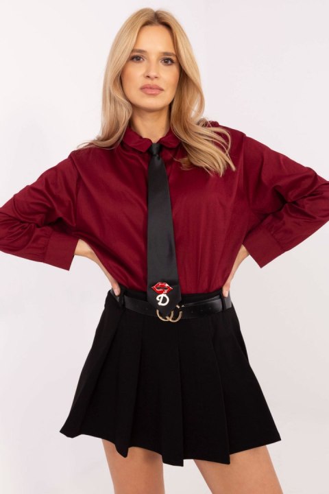 Koszula Damska Model DHJ-KS-9213-1.77P Bordo - Italy Moda Koszula Damska Model DHJ-KS-9213-1.77P Bordo - Italy Moda
