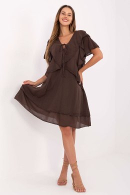 Sukienka Model MI-SK-102128.61 Dark Brown - Italy Moda
