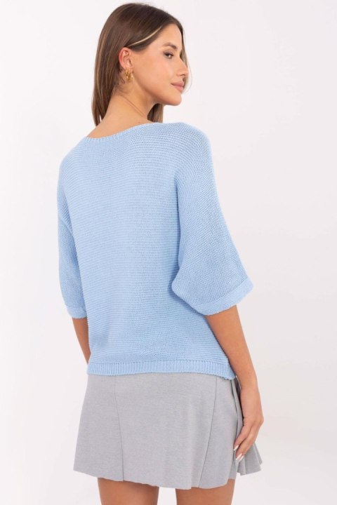 Sweter Damski Model MI-SW-2101.06 Light Blue - Italy Moda Sweter Damski Model MI-SW-2101.06 Light Blue - Italy Moda
