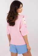 Sweter Damski Model MI-SW-7003.21 Light Pink - Italy Moda Sweter Damski Model MI-SW-7003.21 Light Pink - Italy Moda