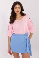 Sweter Damski Model MI-SW-7003.21 Light Pink - Italy Moda Sweter Damski Model MI-SW-7003.21 Light Pink - Italy Moda
