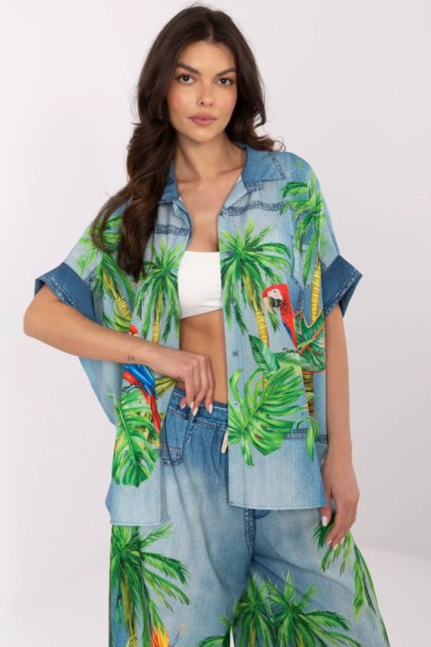 Koszula Damska Model DHJ-KS-19007-4.90 Blue - Italy Moda