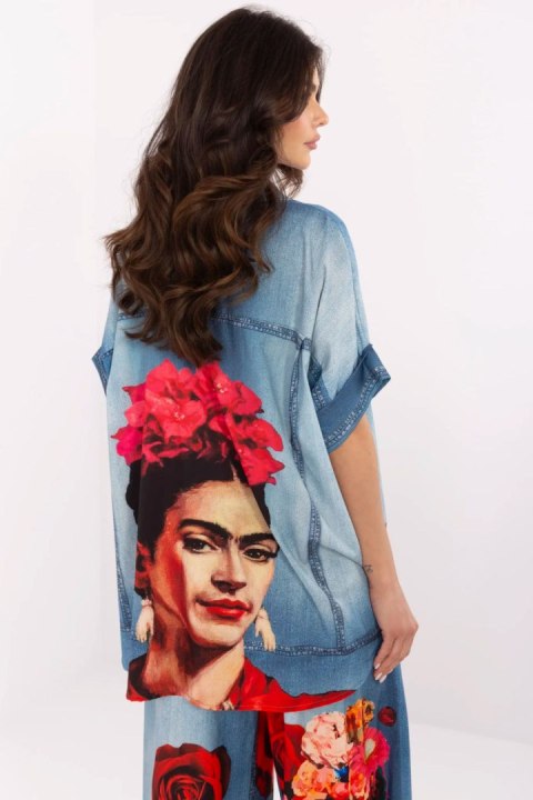 Koszula Damska Model DHJ-KS-19007-5.87 Blue - Italy Moda Koszula Damska Model DHJ-KS-19007-5.87 Blue - Italy Moda