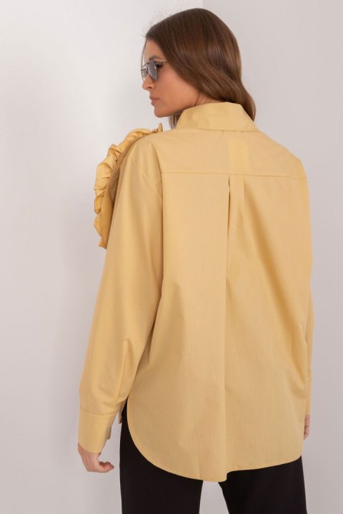 Koszula Damska Model LK-KS-509612.28 Dark Yellow - Lakerta Koszula Damska Model LK-KS-509612.28 Dark Yellow - Lakerta
