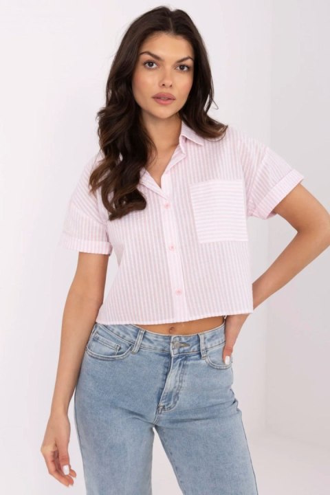 Koszula Damska Model NM-KS-KA-01148.50P White/Pink - NM Koszula Damska Model NM-KS-KA-01148.50P White/Pink - NM
